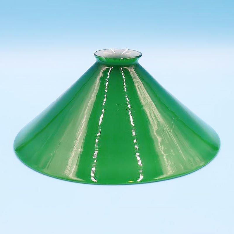 昭和レトロ 電笠 電傘 ランプシェード ガラス グリーン 緑 内乳白 照明