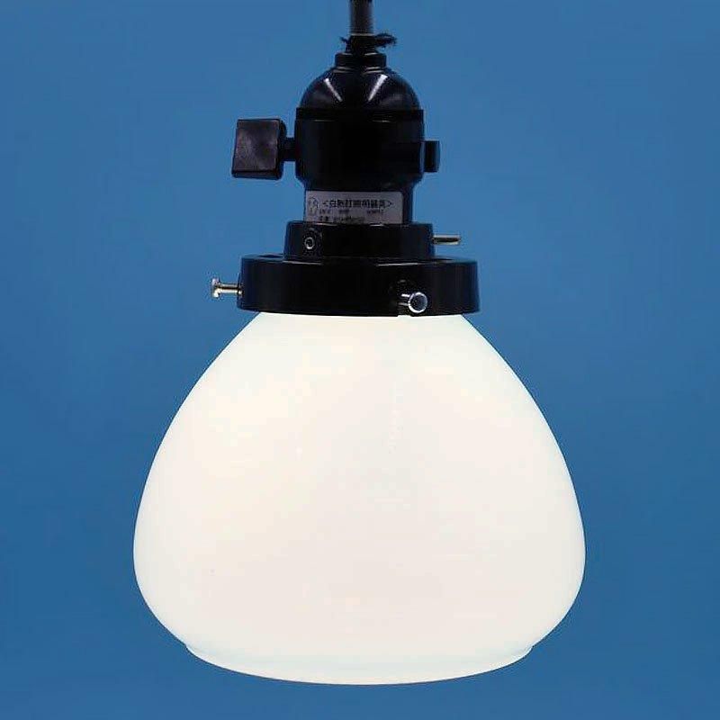 照明 和電笠 昭和初期 ガラス製 小ぶり 水色 アンティーク