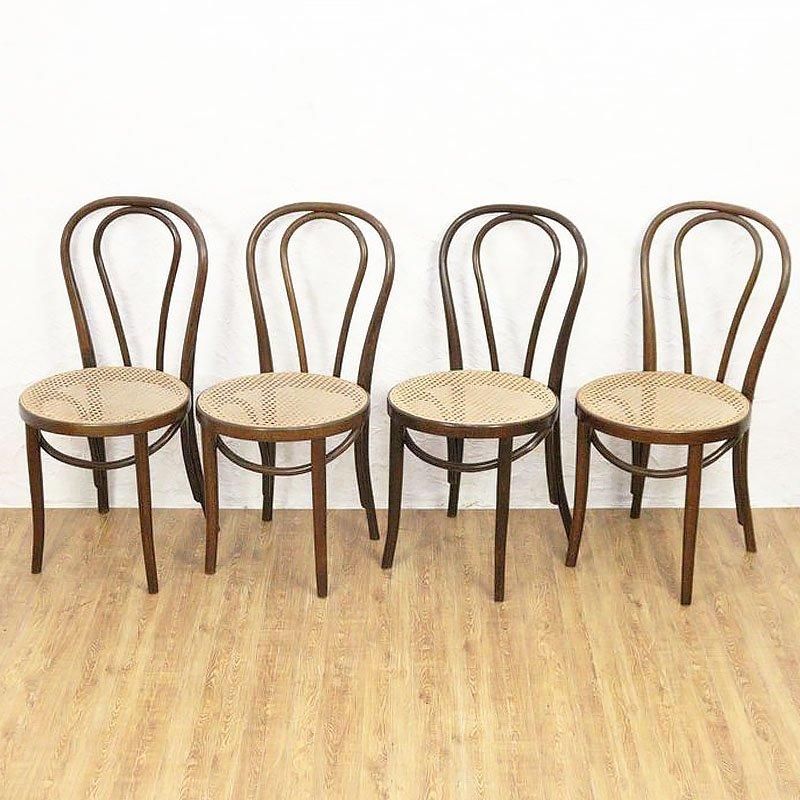 籐座面 ベントウッドチェア 昭和中期 幅41.5cm