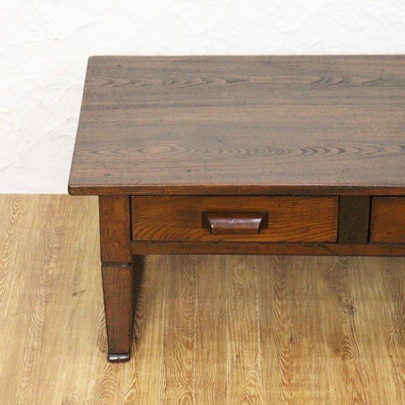 引出し付き 座机 文机 ローテーブル ヴィンテージ ナチュラル 和骨董