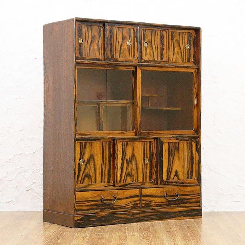 茶箪笥 日本製 黒柿 大正昭和レトロ 民芸