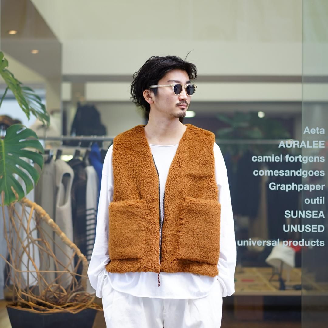 camiel fortgens(カミエルフォートヘンス)Zip Vest Wool Fleece(16.05