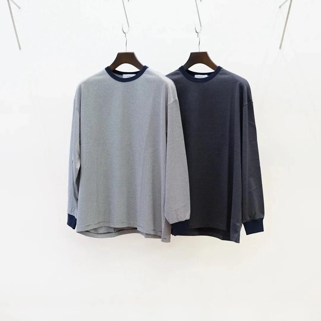 Graphpaper (グラフペーパー) Narrow Border L/S Tee(GU243-70117B)/NV