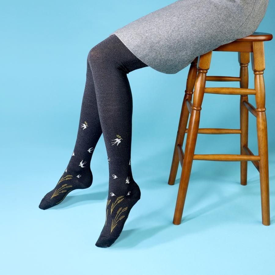 KURI BOTELLA / タイツ Tsubame tights | クリ ボテラ | ツバメ編み
