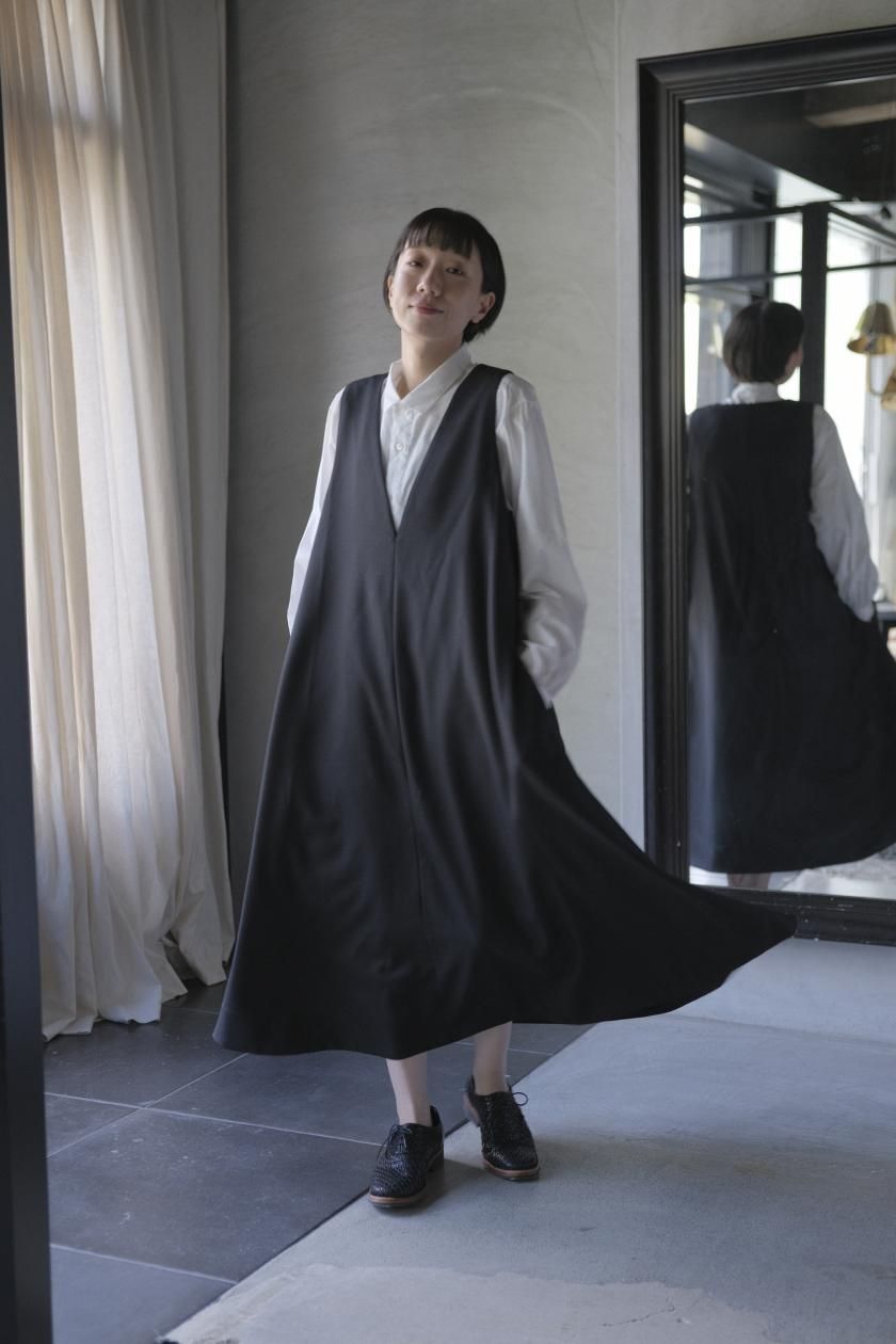 SP | クラシックファインウールノースリーブワンピース