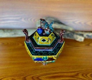 九谷焼 特大香炉 吉田屋獅子(Kutani Incense burner)-百華園