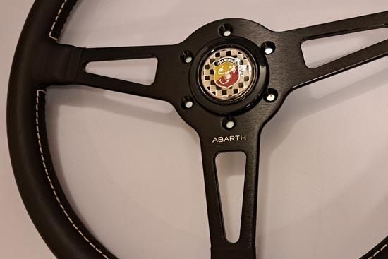 フラットABARTH350mmレザーステアリング - フィアット・アバルトパーツ