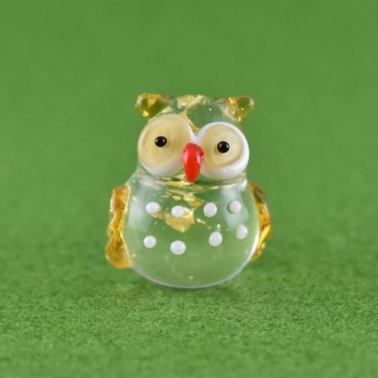 ミニチュアガラス細工｜可愛いふくろう｜FGスタジオ｜フォーカート