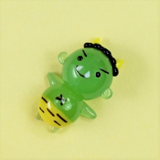 童話のミニチュアガラス細工｜黄鬼｜フォーカートグラスワークス