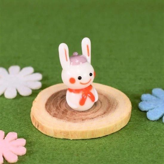 ガラス細工｜エッグハントうさぎ｜フォーカートグラスワークス限定