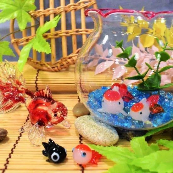 ガラス細工｜あぶく金魚L｜フォーカートグラスワークス