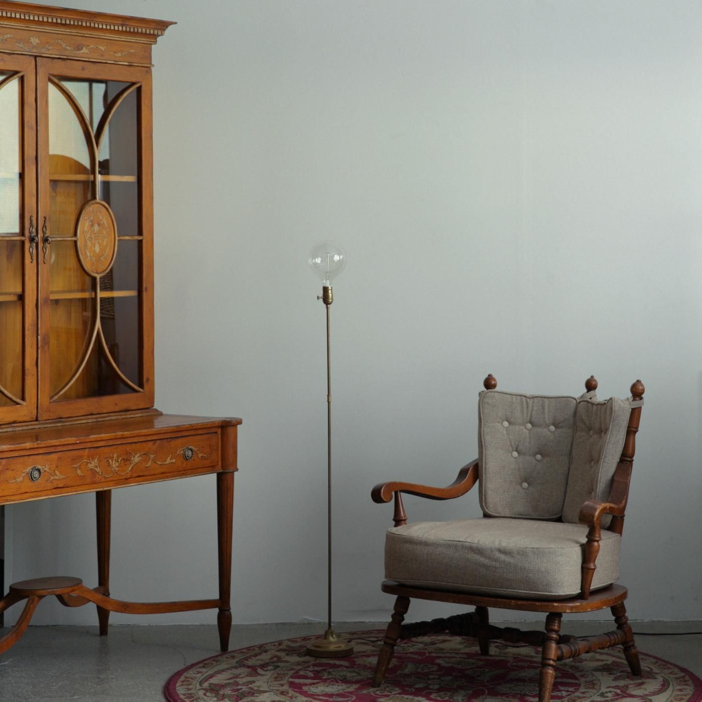 アンティーク ライト スタンド 鳥の装飾 レトロ 真鍮 革製 すべての