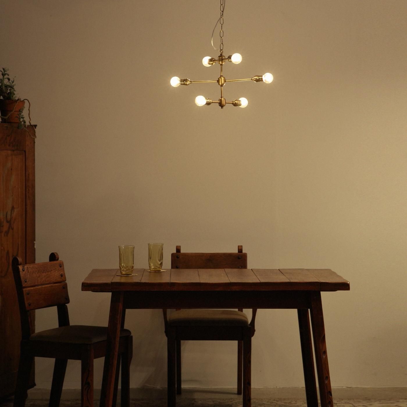 OCH005 6 BULBS LIGHT - POINT NO.39｜東京｜五反田｜真鍮照明