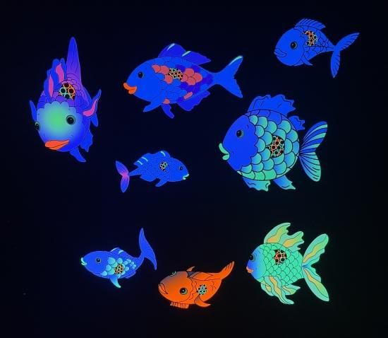 ブラックライトパネルシアター用 にじいろのさかな【マーカス