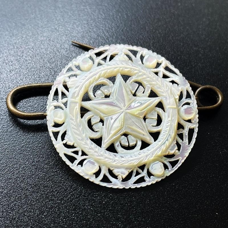 ベツレヘムパール | 五芒星・ボタン・ブローチ・ペンダントトップ - CO