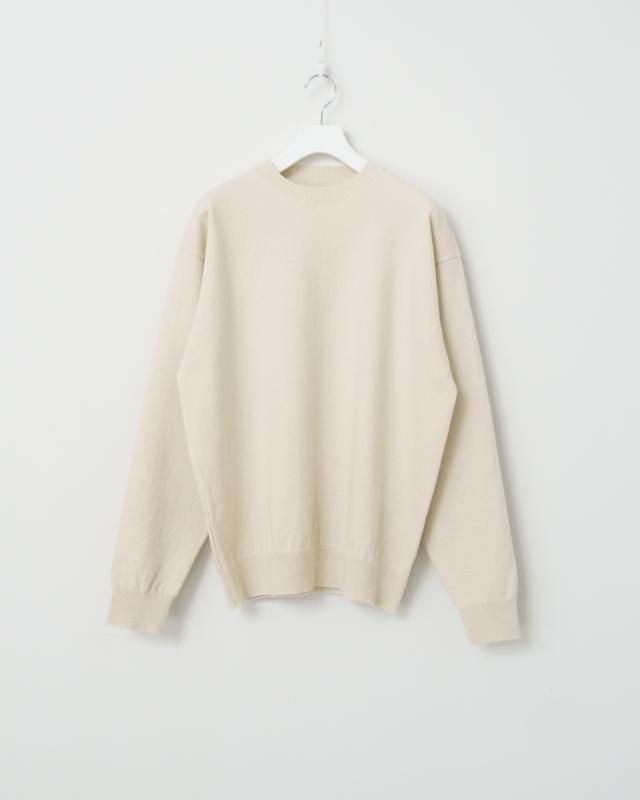 RIGID CASHMERE SWEATER Crew Neck Pullover - RAW - Yonetomi STORE