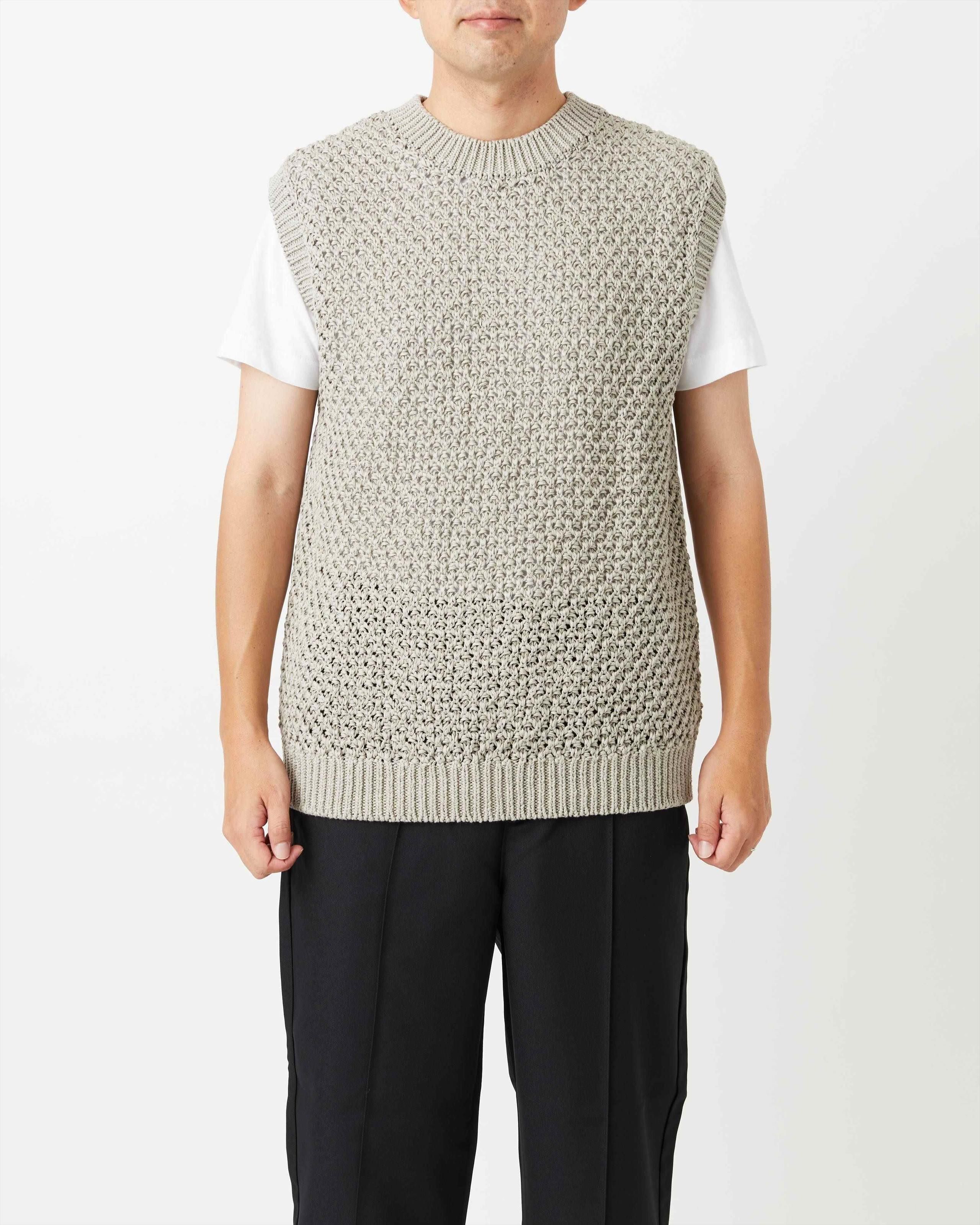GIMA MESH KNIT VEST - Yonetomi STORE ONLINE｜ヨネトミストアオンライン
