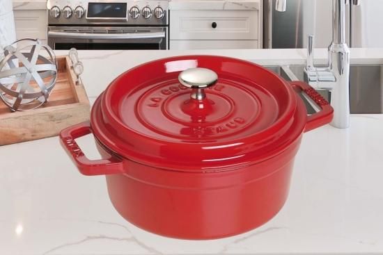 staub ストウブ ピコココットロンド22cmチェリーレッド鋳物琺瑯鍋No.1