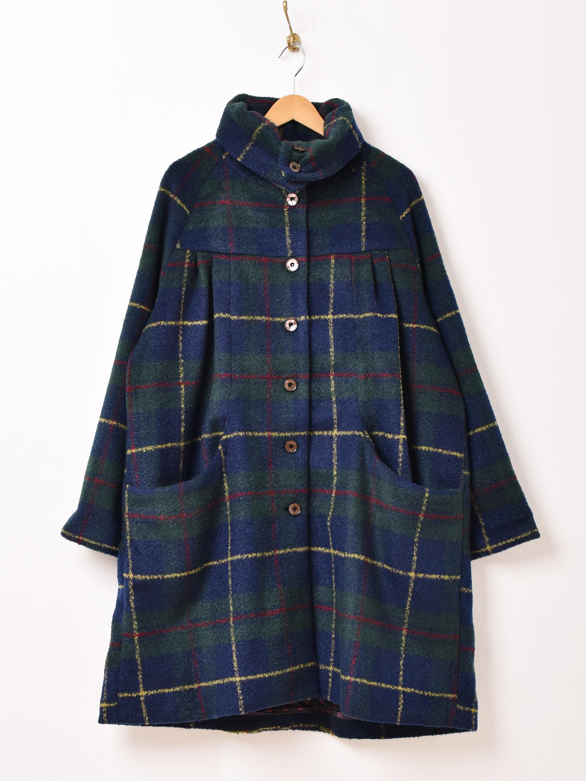 Meridianチェック柄ロングコート | 2色展開 - 古着屋グレープフルーツ