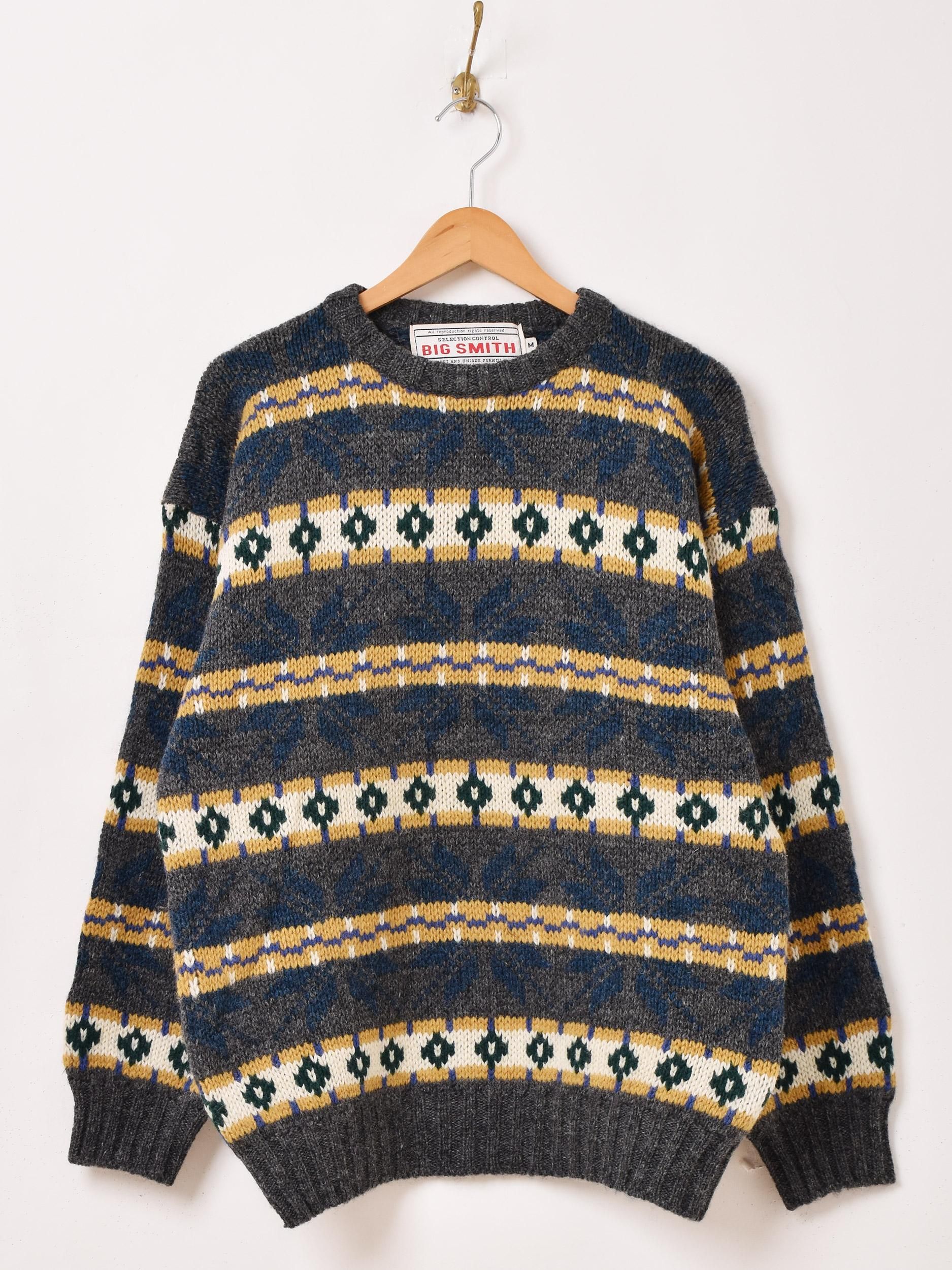 フェアアイル柄セーター | ウール100% - 古着屋グレープフルーツ