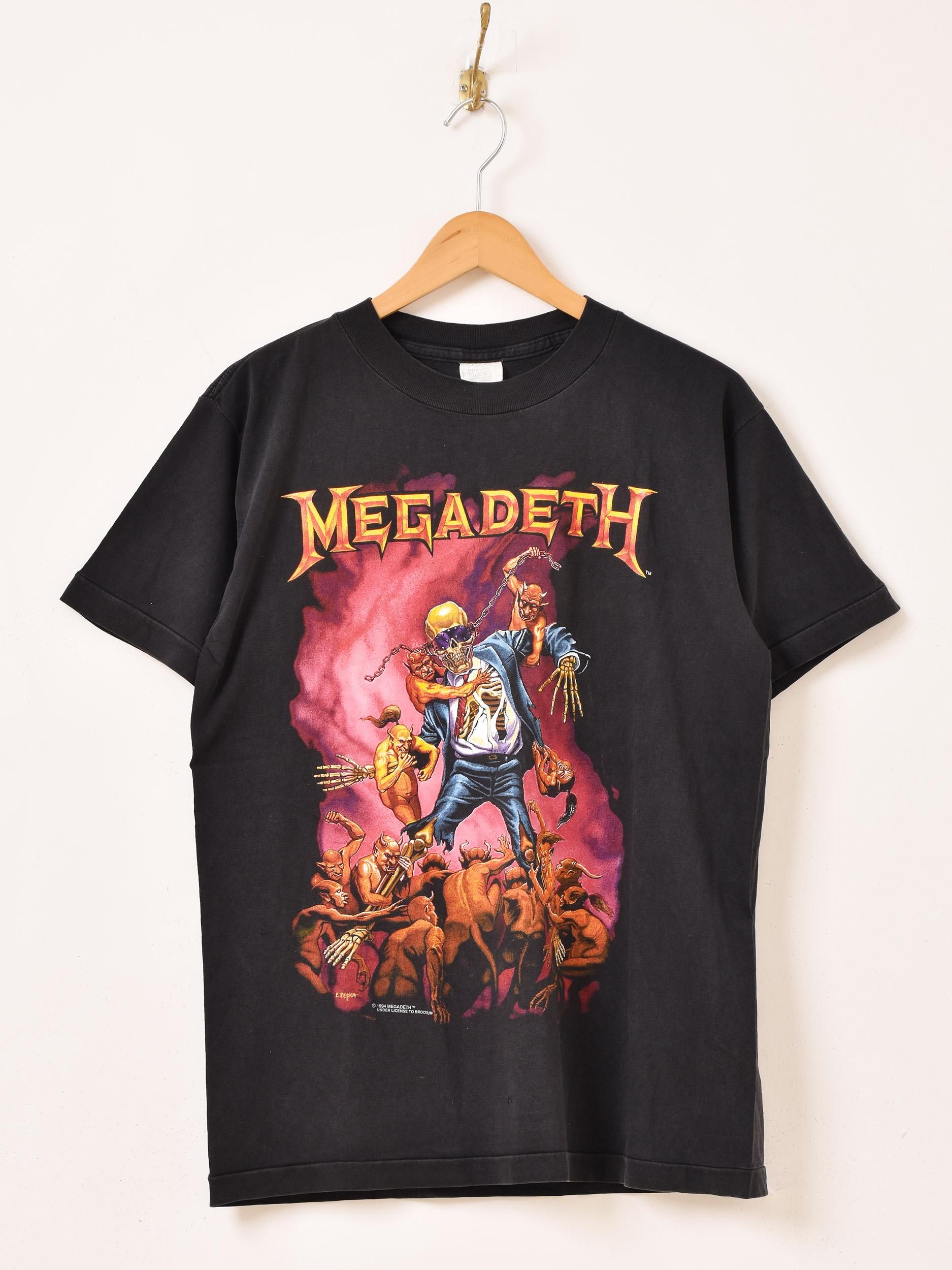 1994's MEGADETH Print T-shirt - 古着屋グレープフルーツ ムーン