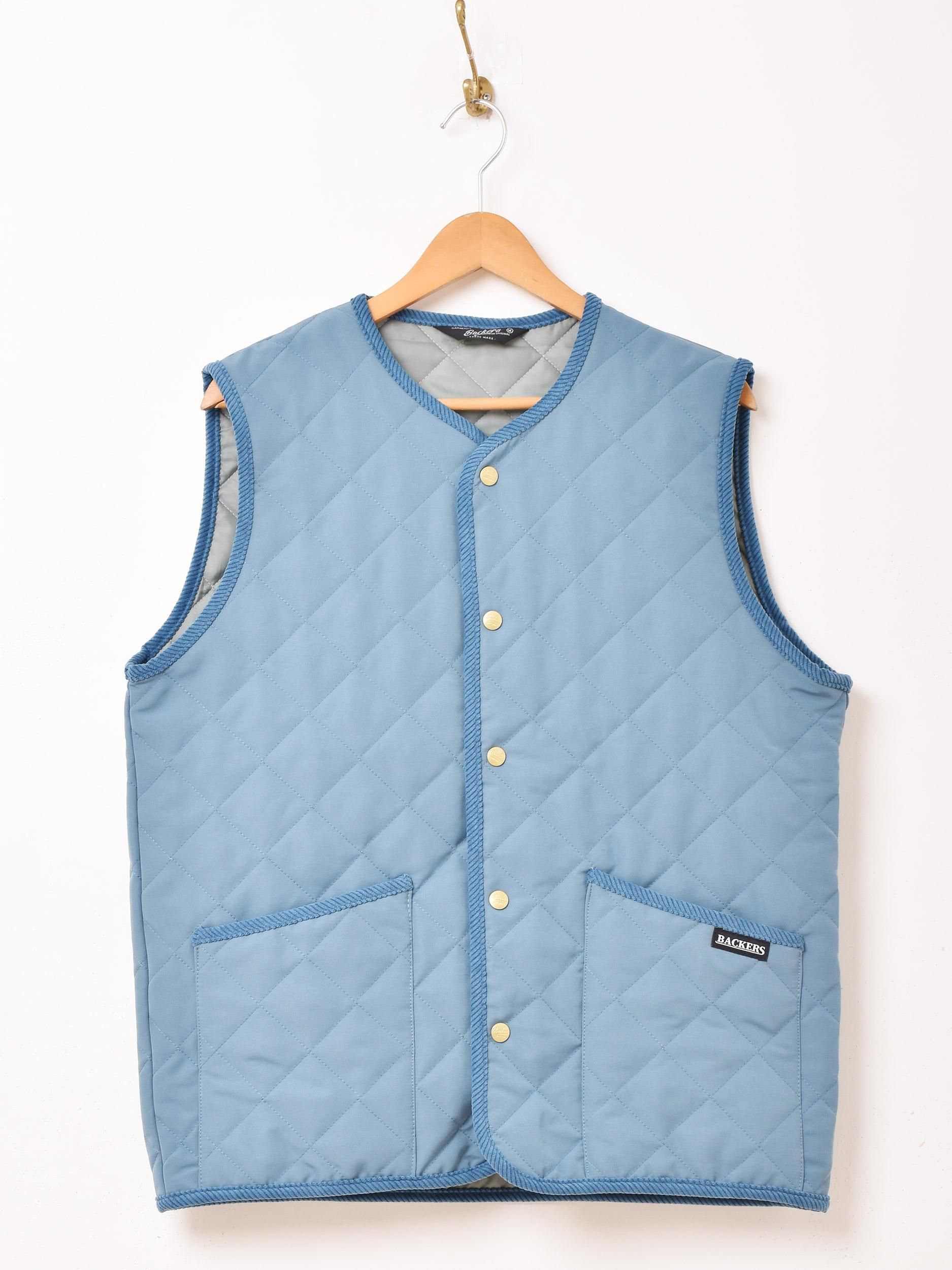 キルティングベスト | Backers | サックスブルー - 古着屋
