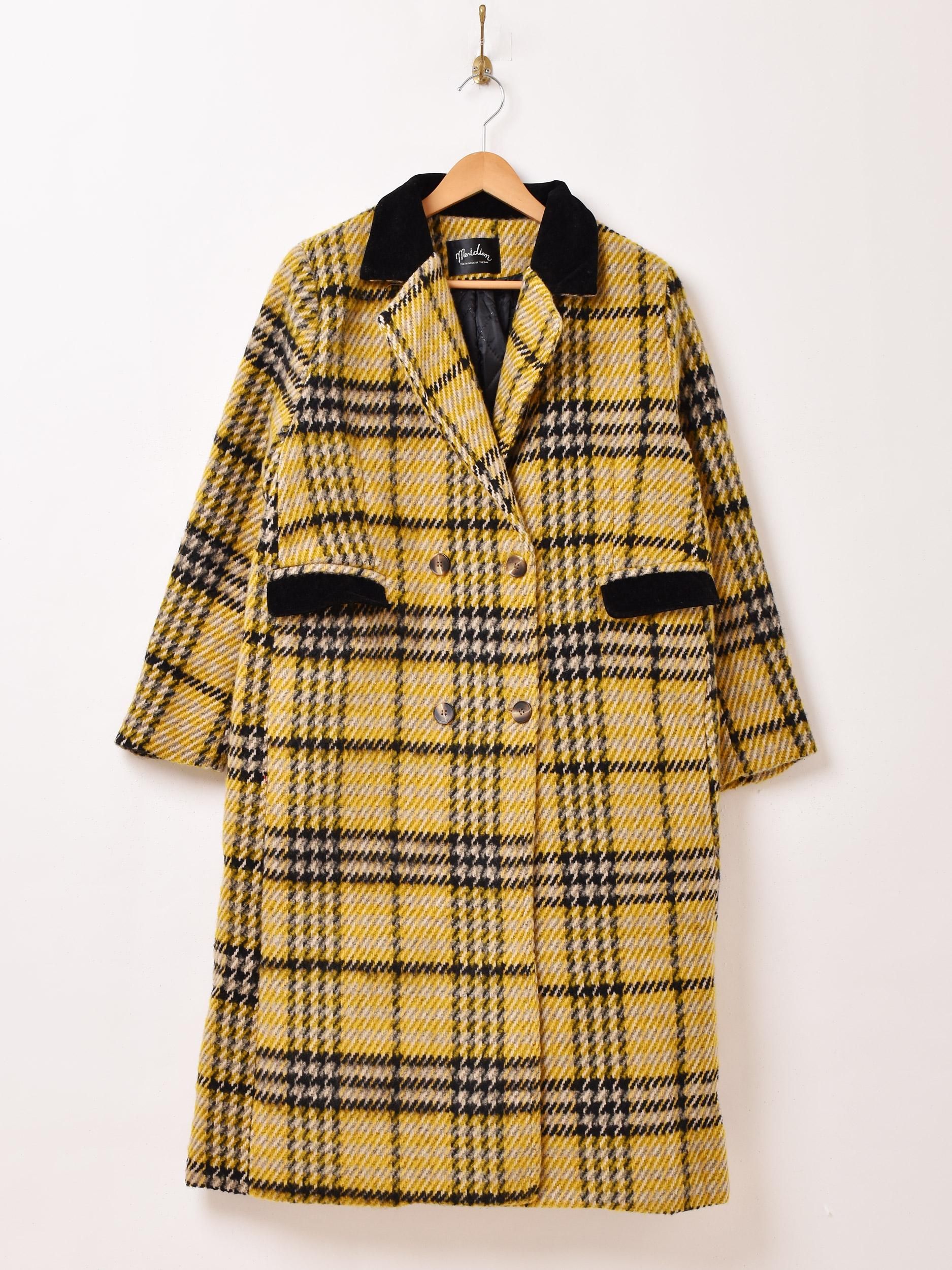 Meridian チェック柄 ロングコート | 上品な秋冬アウター - 古着屋