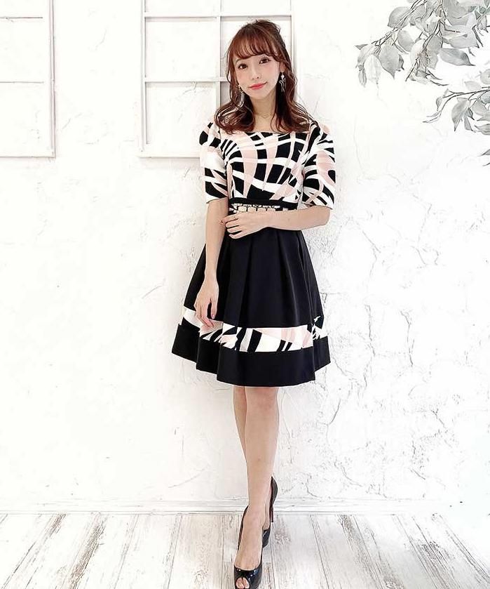 フランス EGERIE エジェリ / ジャージー素材 アシンメトリーひざ丈