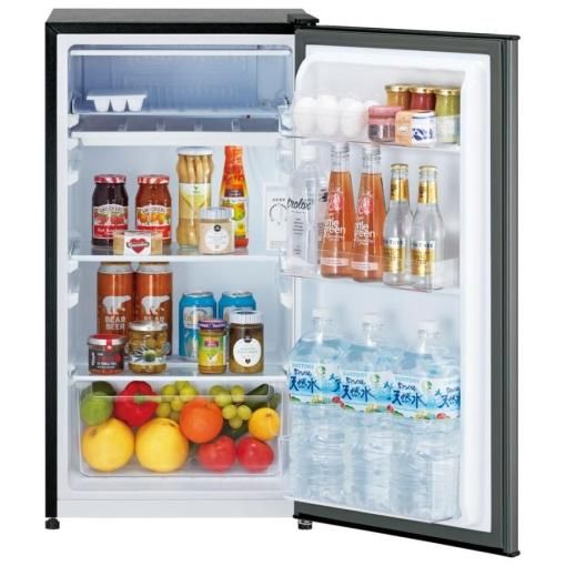 アクア 90L 1ドア冷蔵庫(ダークシルバー)(右開き) AQUA AQR-9P-DS