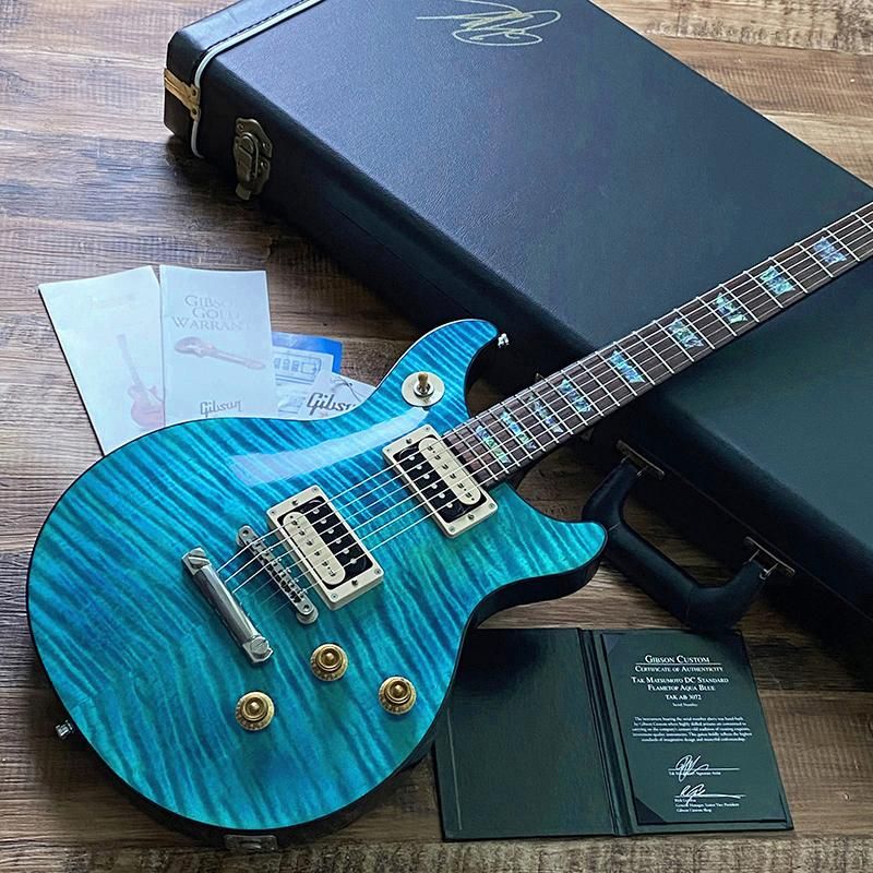 中古］Gibson Custom / Tak Matsumoto DC Standard Flame Top Aqua