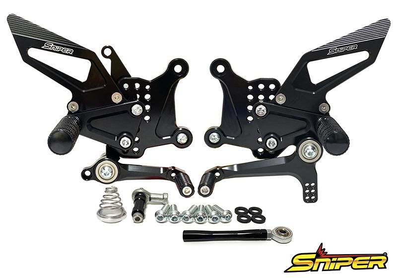 NINJA ZX-25R ZX-4R SE ストリート用 バックステップ 黒 クイック