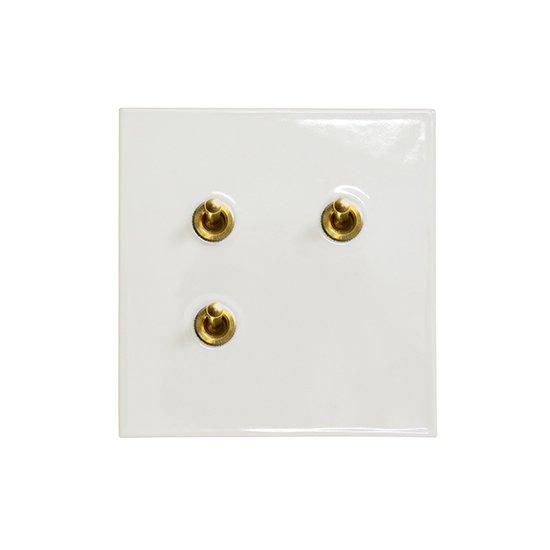 トグルスイッチプレート フラットセラミック（ZS7-203/BR）| 瀬戸の