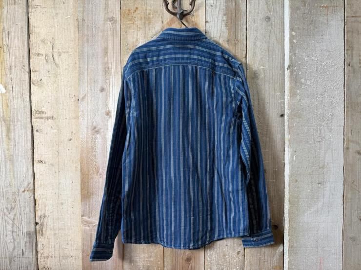 RRL(ダブルアールエルラルフローレン):インディゴ ストライプド ダブル