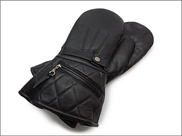 m*e様 黒 レザー キルティング グローブ ミトン Pow Wow Lサイズ m*e様