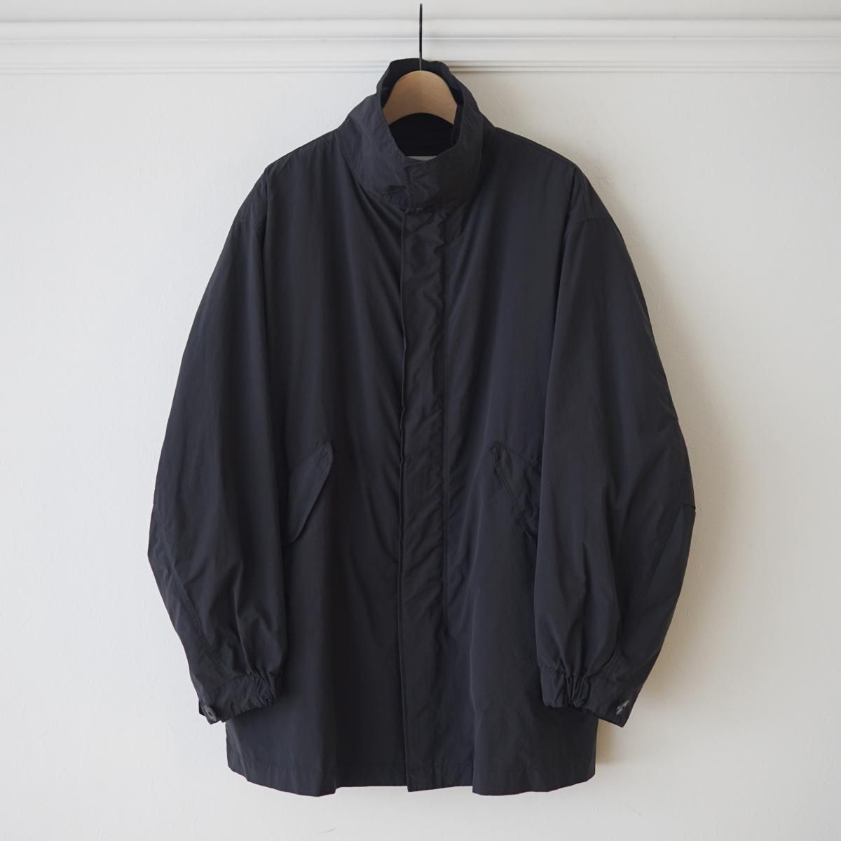 ATON エイトン】 AIR WEATHER SHORT MODS COAT - CHARCOAL GRAY / PARK