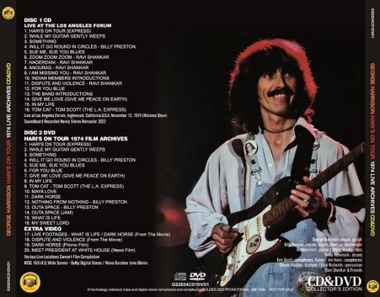 GEORGE HARRISON / HARI'S ON TOUR : 1974 LIVE ARCHIVES