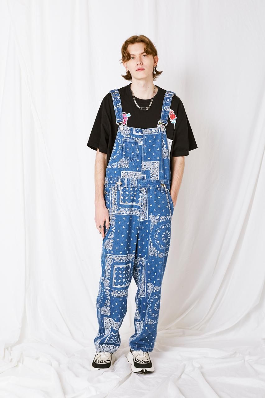 総柄デニムオーバーオール - ROY reflect overjoy