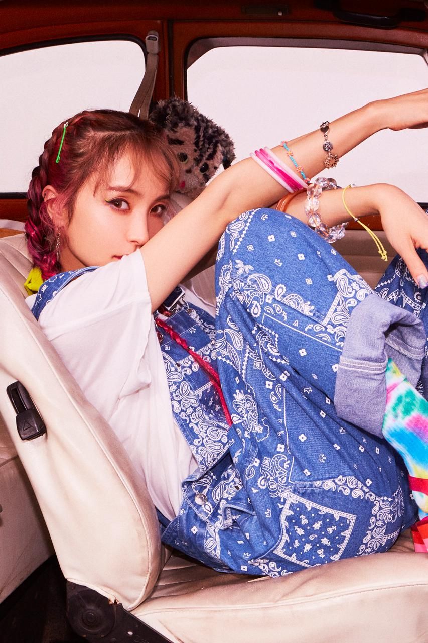 総柄デニムオーバーオール - ROY reflect overjoy