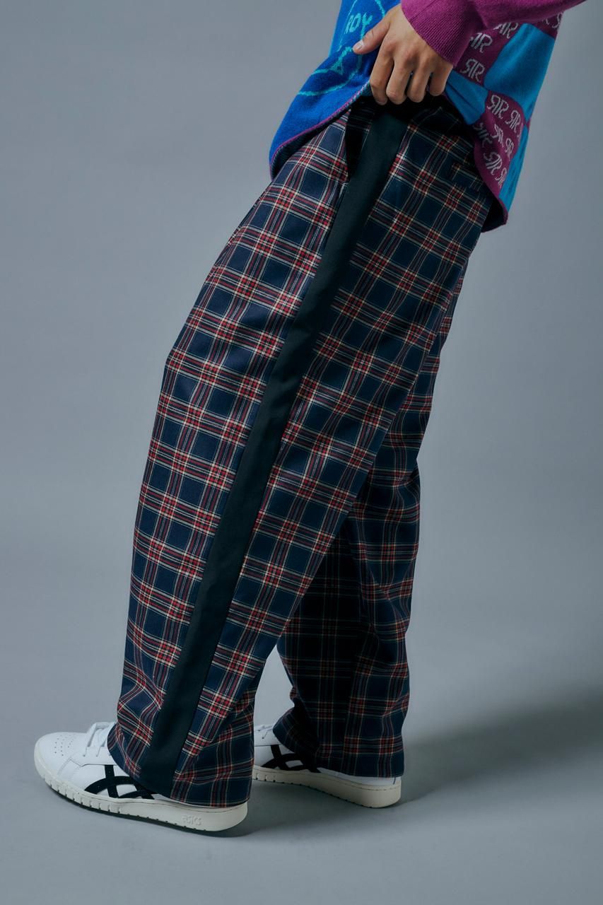 サイドライン切替チェックパンツ - ROY reflect overjoy