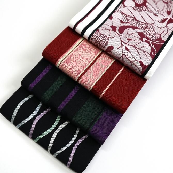 本場筑前博多織 半幅帯 「清粋」 小袋帯 正絹 長尺 【染重オンライン