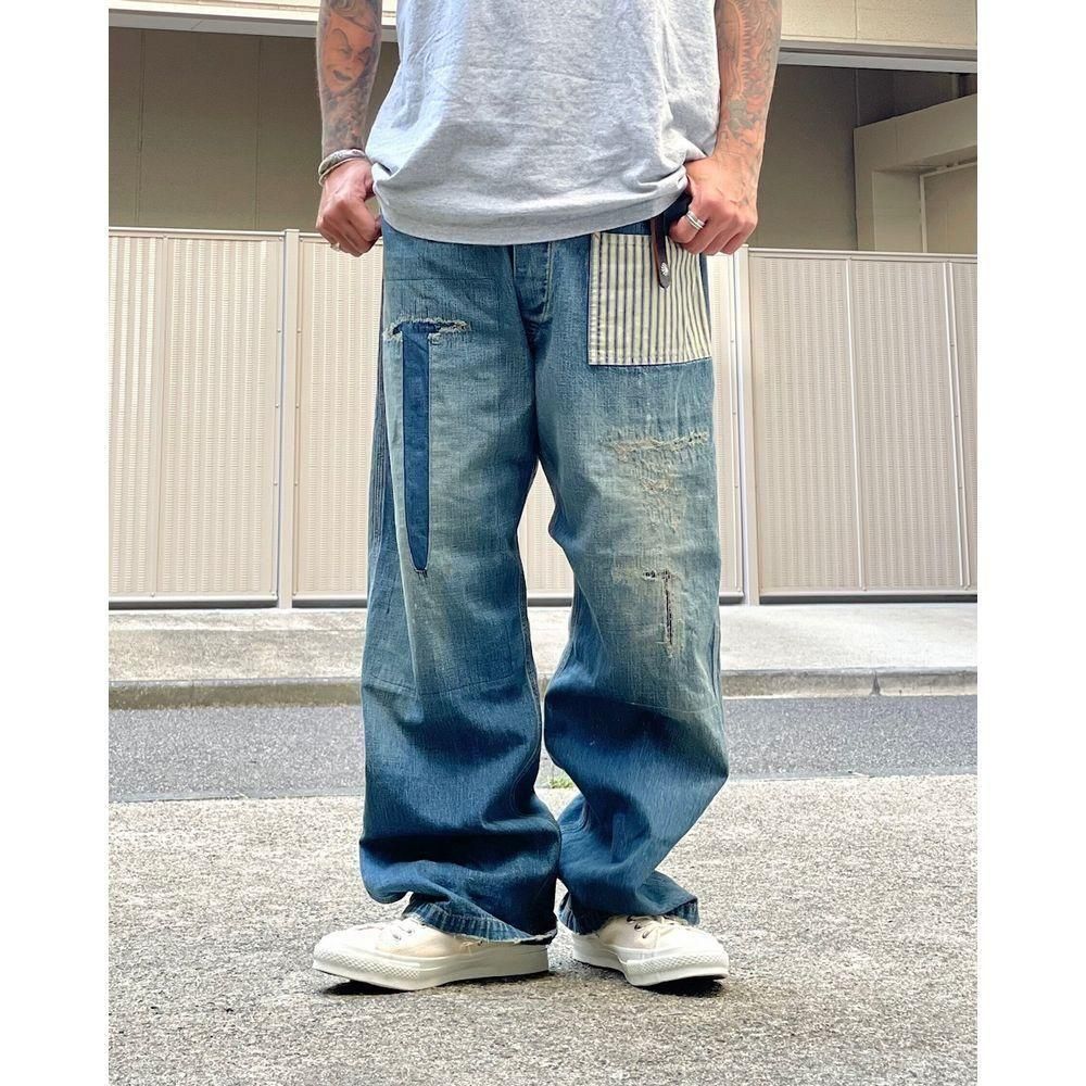 BOWWOW「LAPD PRISONER DENIM PT AGING - デニムパンツ」 - Mate-N-Raw