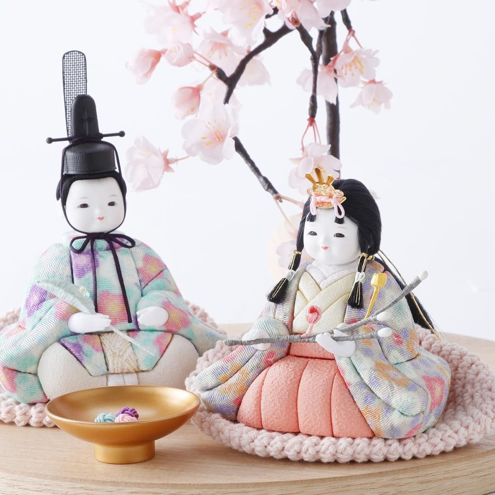 雛人形（ひな人形）「桜のおはなし」｜鈴木晃隆 親王飾り｜コンパクト