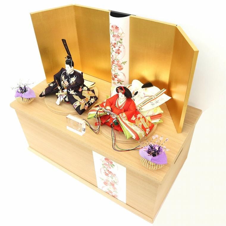 雛人形 小出松寿作 京11番 「束ね熨斗に桜」 収納 - 川田芳好堂