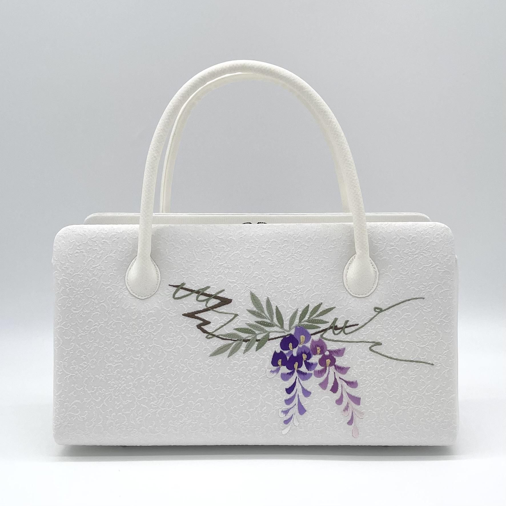 兎金] 利休バッグ（刺繍・藤の香）