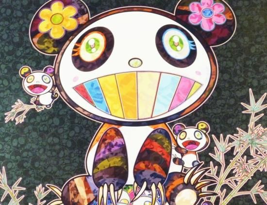 村上隆「パンダ子パンダ」絵画 額付 版画 - ギャラリーボヤージュ