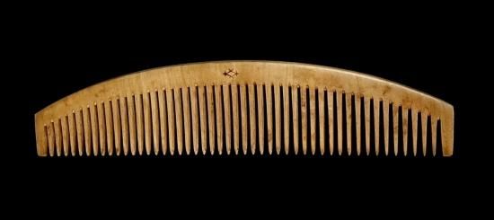 本柘植(黄楊)製 日本髪 結髪用櫛・銀杏図簪」 - 正尚堂