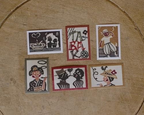 SALE 40%OFF] 倉敷意匠計画室 関美穂子 水糊シール 六種入(たばこ