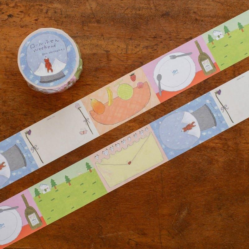手紙社 宮嵜 蘭 ロール付箋ロールふせん weekend T-MZR-001