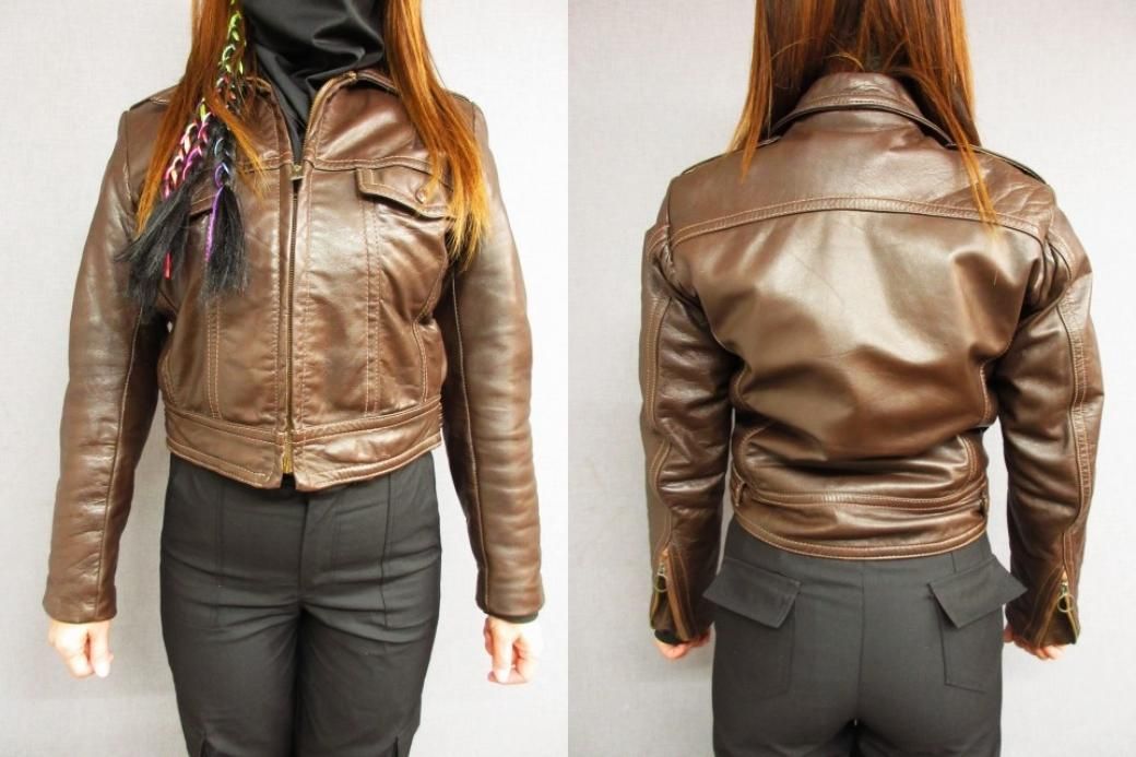 ハーレーダビッドソン レディース AMF時代 70年代 レザージャケット 38