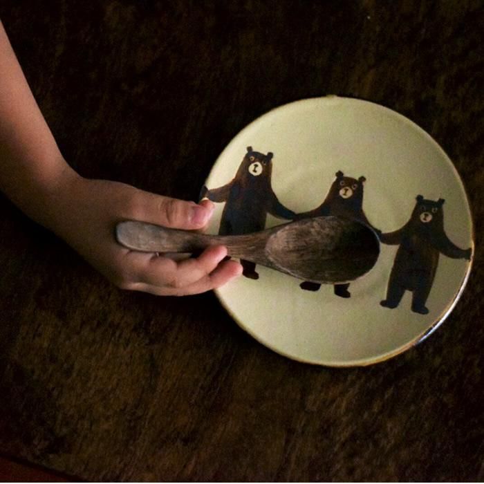 ぼくたちクマ5寸皿(単色)[お一人様2点まで] - Craft・Gift ヤッチと